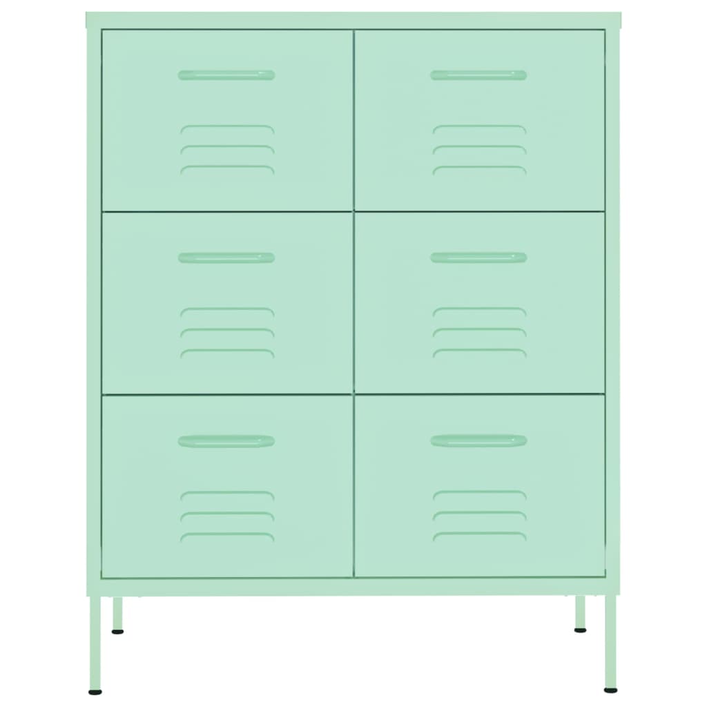 Cassettiera Menta 80x35x101,5 cm in Acciaio 336149