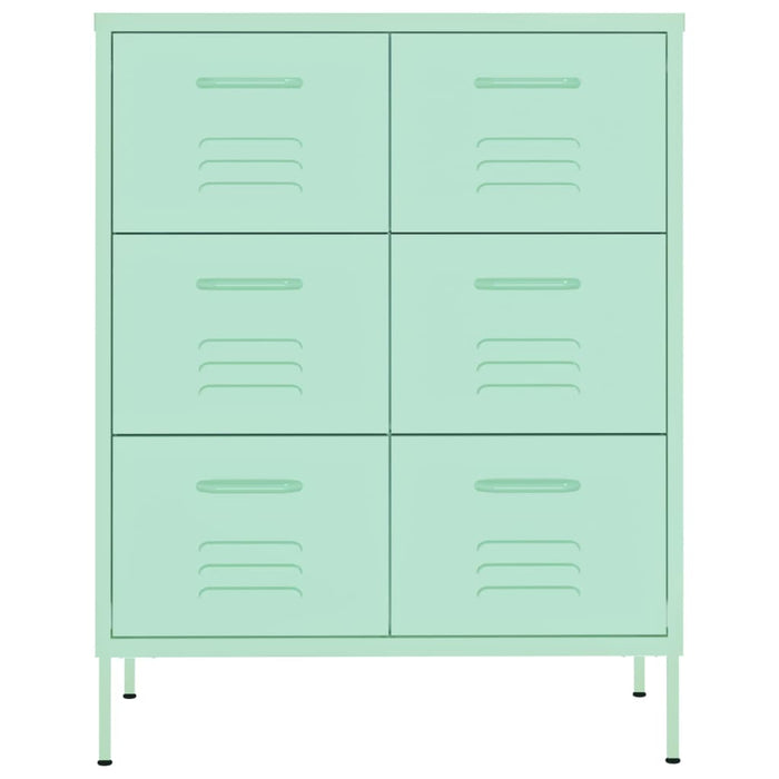 Cassettiera Menta 80x35x101,5 cm in Acciaio 336149