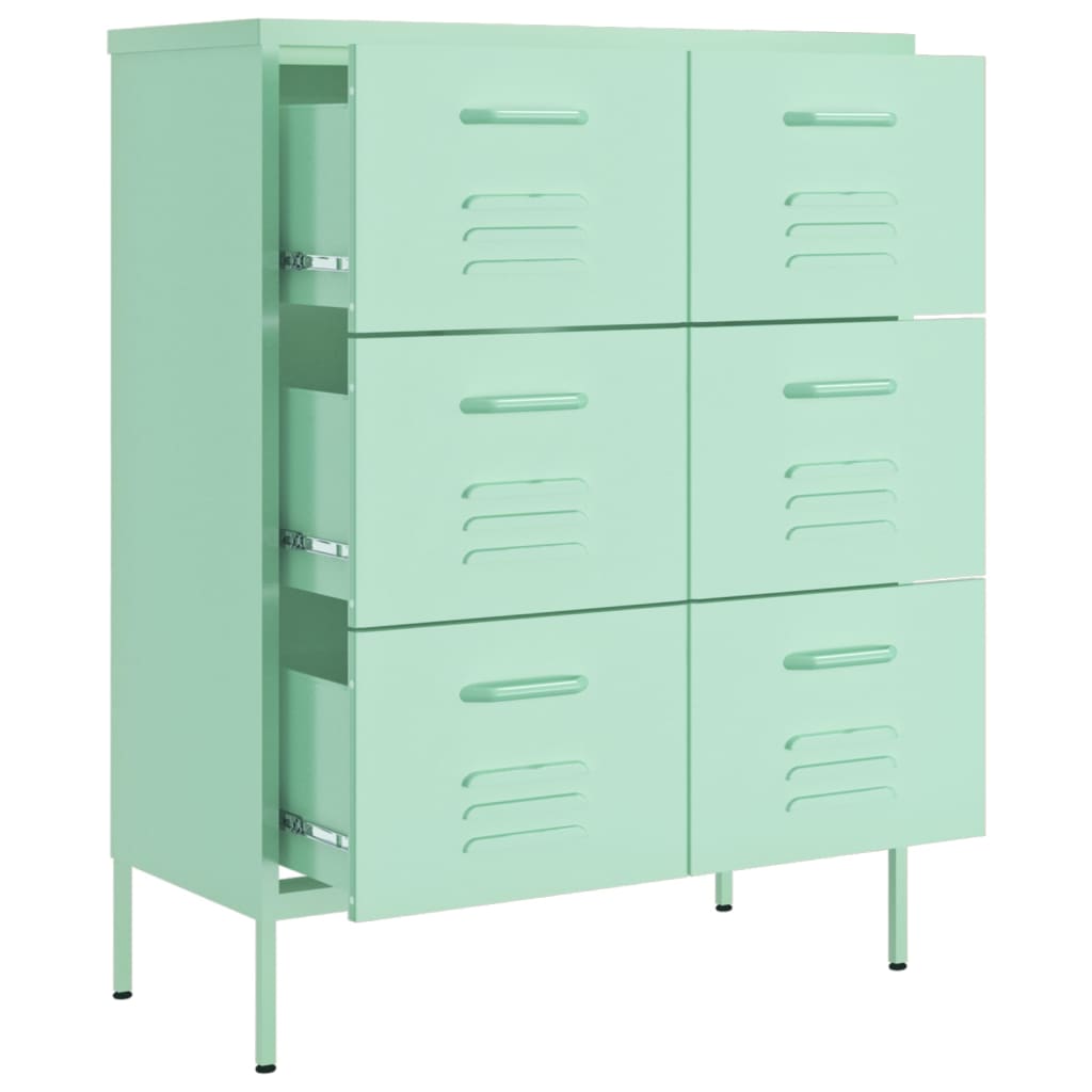 Cassettiera Menta 80x35x101,5 cm in Acciaio cod mxl 44420