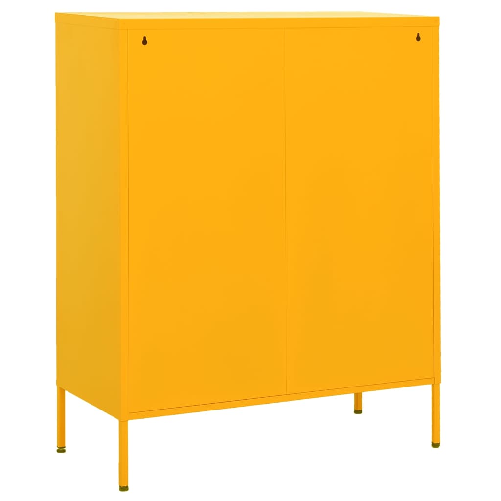 Armadietto Giallo Senape 80x35x101,5 cm in Acciaio 336155