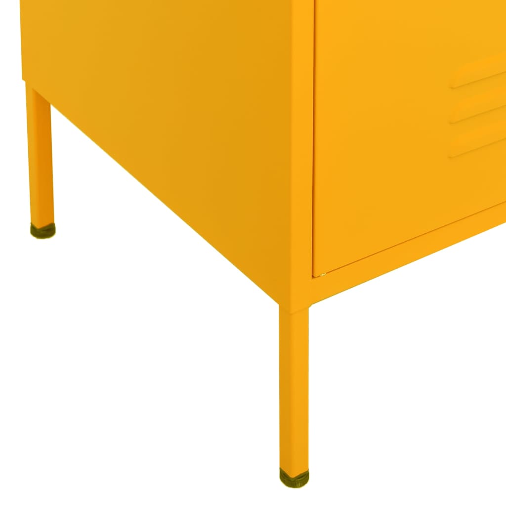 Armadietto Giallo Senape 80x35x101,5 cm in Acciaio 336155