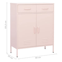 Armadietto Rosa 80x35x101,5 cm in Acciaio cod mxl 47943