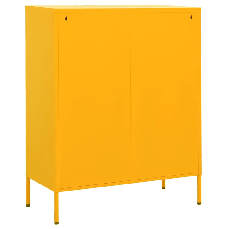 Armadietto Giallo Senape 80x35x101,5 cm in Acciaio cod mxl 52945