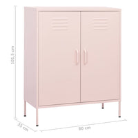 Armadietto Rosa 80x35x101,5 cm in Acciaio 336166