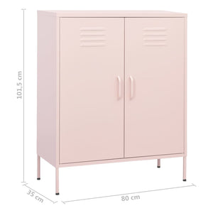 Armadietto Rosa 80x35x101,5 cm in Acciaio 336166