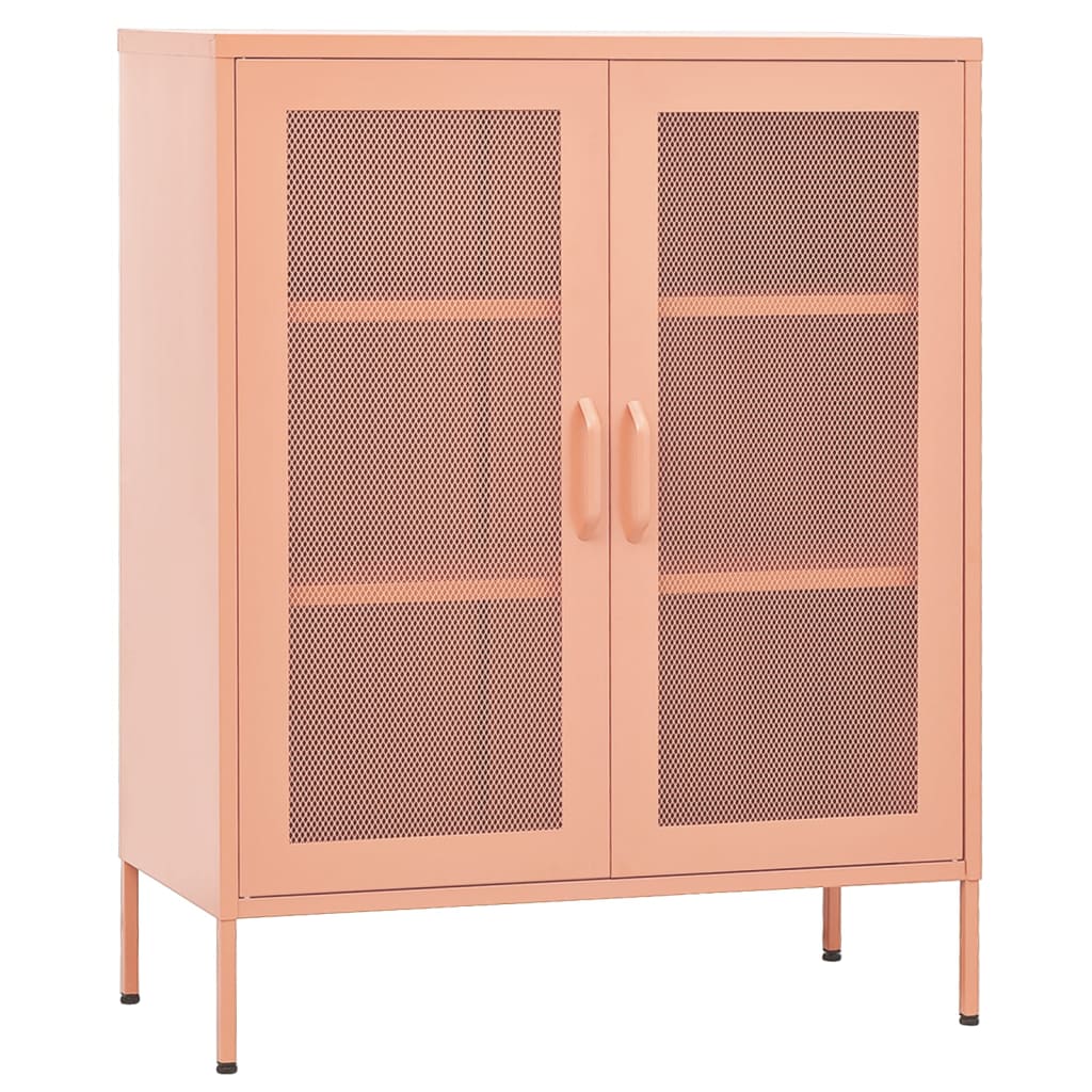 Armadietto Rosa 80x35x101,5 cm in Acciaio 336175