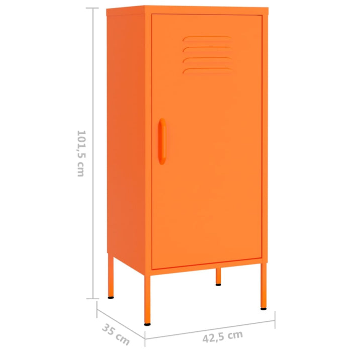 Armadietto Arancione 42,5x35x101,5 cm in Acciaio cod mxl 40643