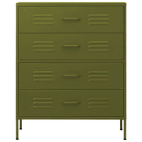 Cassettiera Verde Oliva 80x35x101,5 cm in Acciaio 336198