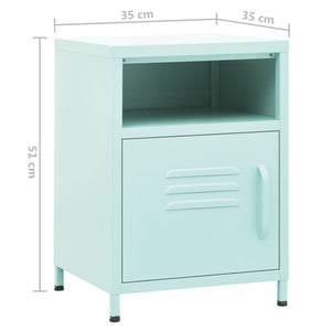 Comodino Menta 35x35x51 cm in Acciaio 336221