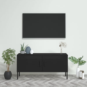 Mobile TV Nero 105x35x50 cm in Acciaio cod mxl 7793