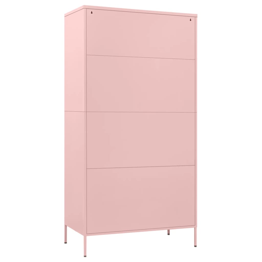 Armadio Rosa 90x50x180 cm in Acciaio 336247