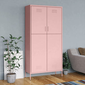 Armadio Rosa 90x50x180 cm in Acciaio 336247