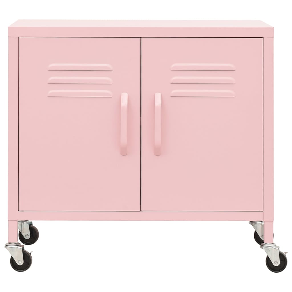 Armadietto Rosa 60x35x56 cm in Acciaio 336265