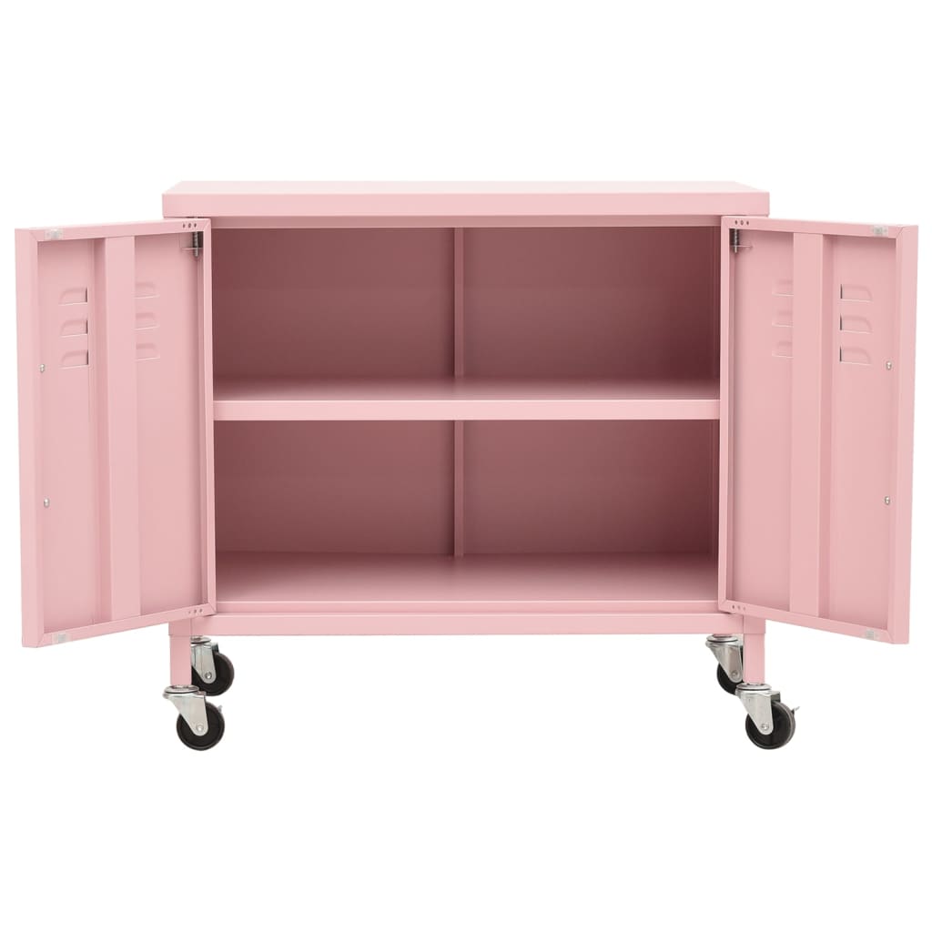 Armadietto Rosa 60x35x56 cm in Acciaio 336265