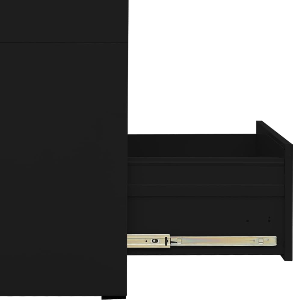 Schedario Nero 46x62x102,5 cm in Acciaio 336276