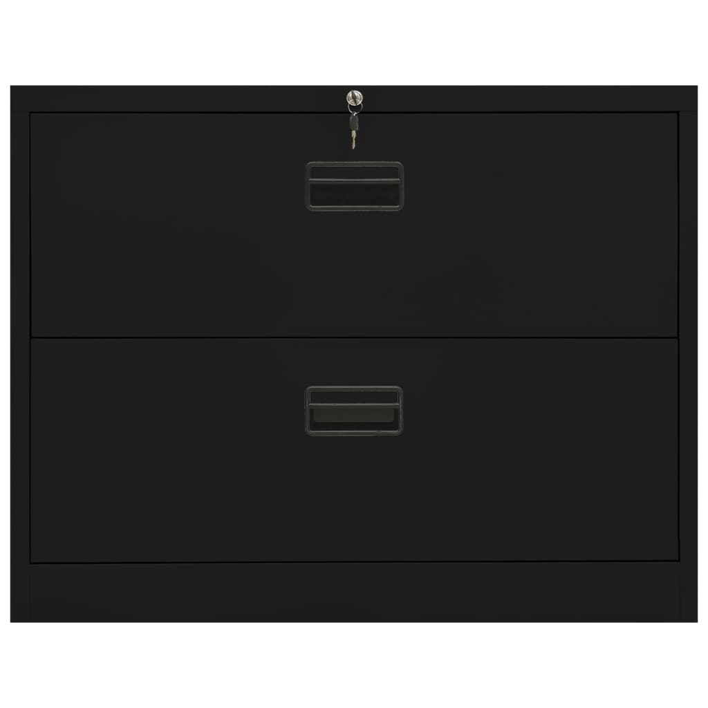 Armadio Classificatore Nero 90x46x72,5 cm in Acciaio 336288