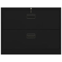 Armadio Classificatore Nero 90x46x72,5 cm in Acciaio 336288