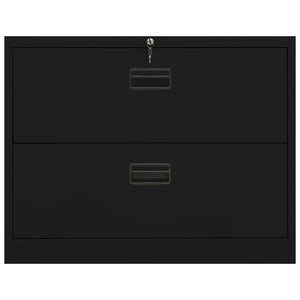 Armadio Classificatore Nero 90x46x72,5 cm in Acciaio 336288