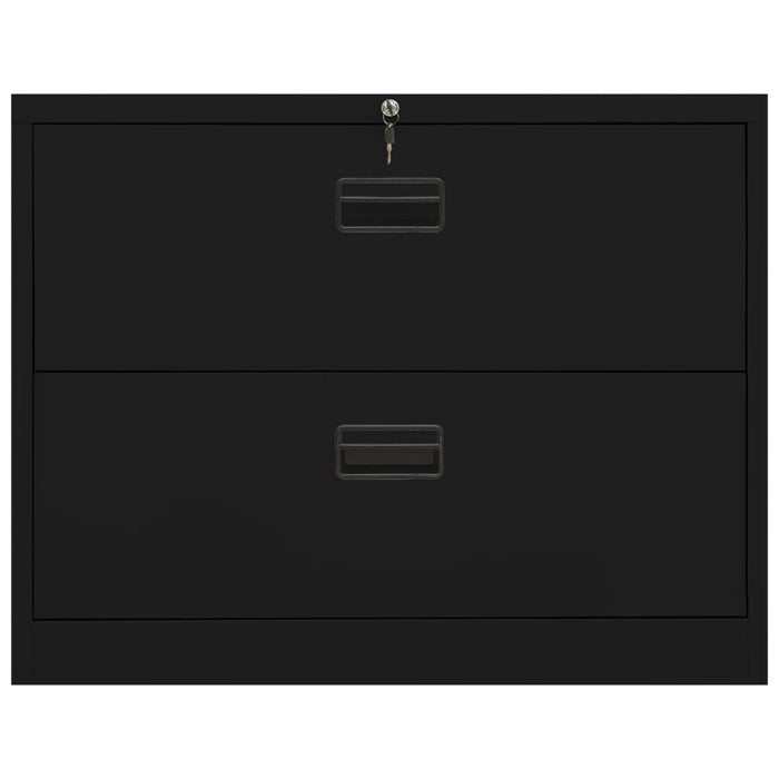 Armadio Classificatore Nero 90x46x72,5 cm in Acciaio 336288