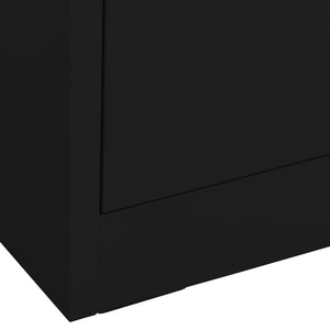 Armadio Classificatore Nero 90x46x72,5 cm in Acciaio 336288