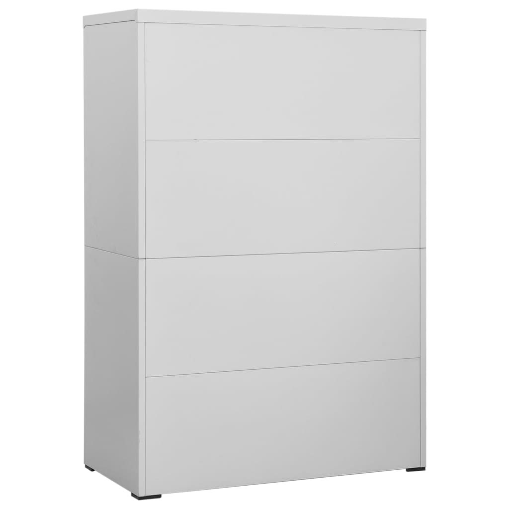 Armadio Classificatore Grigio Chiaro 90x46x134 cm in Acciaio 336295