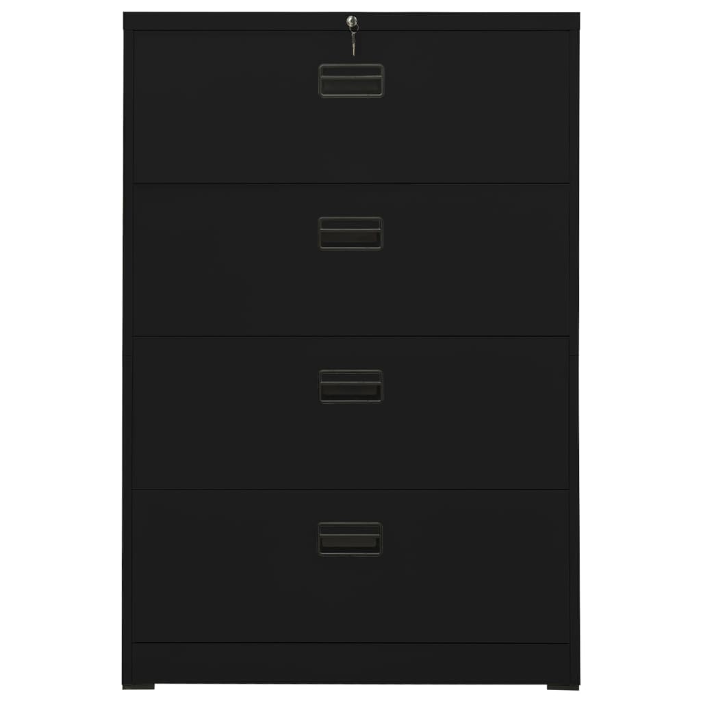 Armadio Classificatore Nero 90x46x164 cm in Acciaio cod mxl 72699