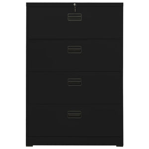 Armadio Classificatore Nero 90x46x164 cm in Acciaio cod mxl 72699