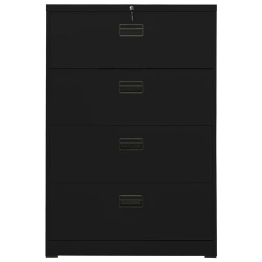 Armadio Classificatore Nero 90x46x164 cm in Acciaio cod mxl 72699