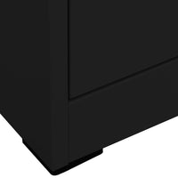 Armadio Classificatore Nero 90x46x164 cm in Acciaio 336296