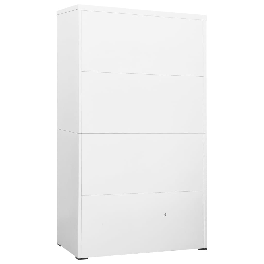 Armadio Classificatore Bianco 90x46x164 cm in Acciaio 336298