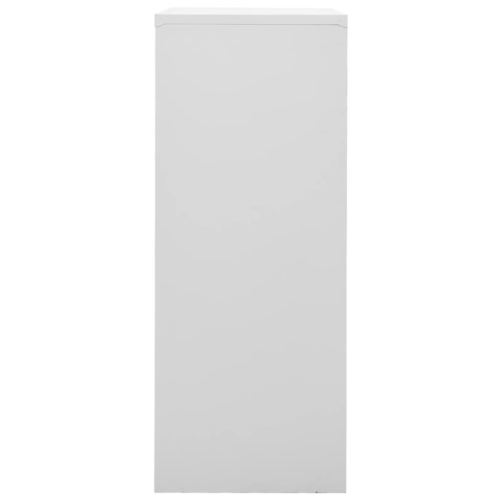 Armadio per Ufficio Grigio Chiaro 90x40x102 cm in Acciaio