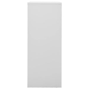 Armadio per Ufficio Grigio Chiaro 90x40x102 cm in Acciaio