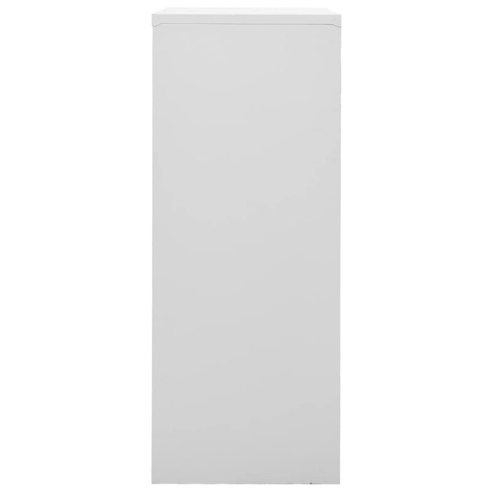 Armadio per Ufficio Grigio Chiaro 90x40x102 cm in Acciaio