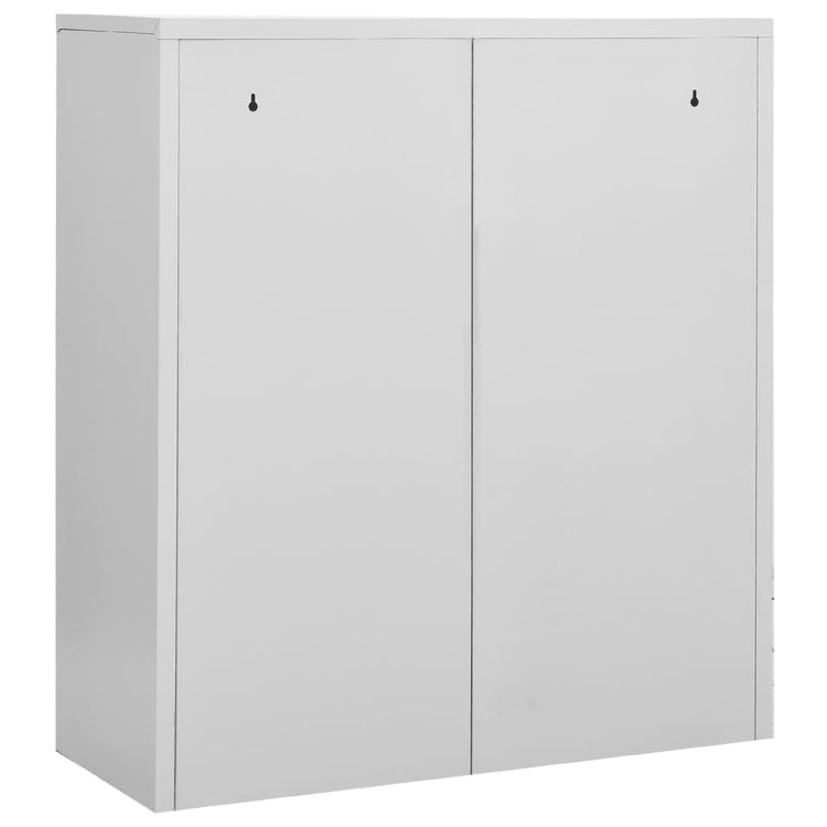 Armadio per Ufficio Grigio Chiaro 90x40x102 cm in Acciaio 336406