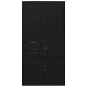 Armadio per Ufficio Nero 90x40x180 cm in Acciaio cod mxl 36771