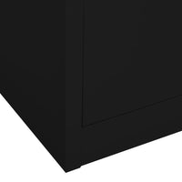 Armadio per Ufficio Nero 90x40x180 cm in Acciaio cod mxl 36771