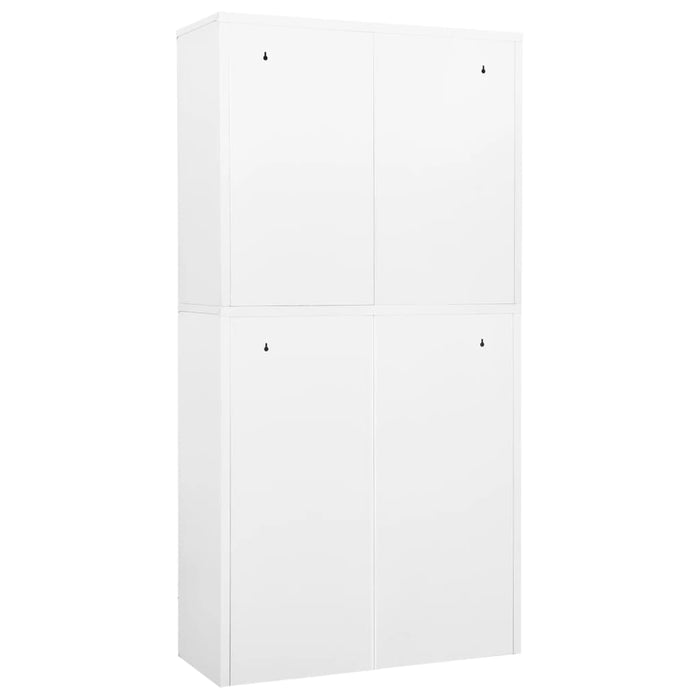 Armadio per Ufficio Bianco 90x40x180 cm in Acciaio 336417