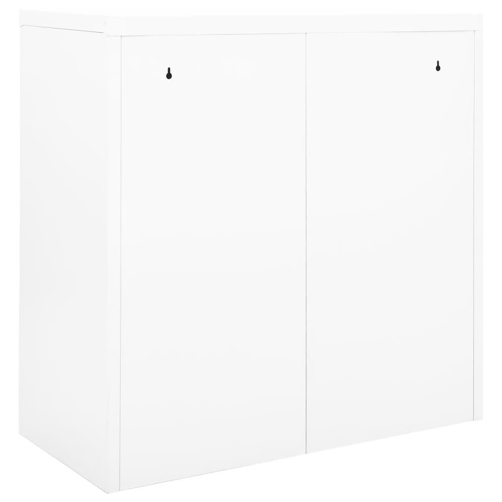 Armadio con Ante Scorrevoli Bianco 90x40x90 cm in Acciaio 336429