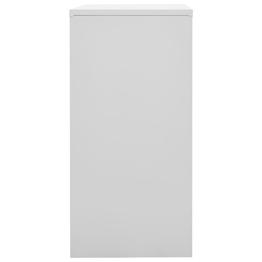 Armadietto a Chiave Grigio Chiaro e Rosso 90x45x92,5 cm Acciaio 336438