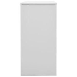 Armadietto a Chiave Grigio Chiaro e Rosso 90x45x92,5 cm Acciaio 336438