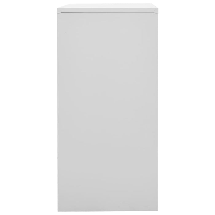 Armadietto a Chiave Grigio Chiaro e Rosso 90x45x92,5 cm Acciaio 336438