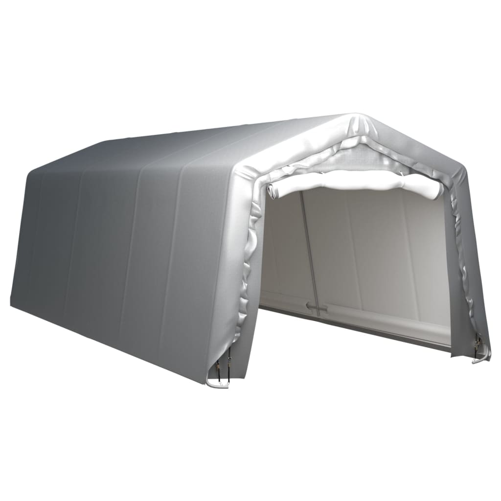 Tenda Capannone 300x750 cm Grigio Acciaio  