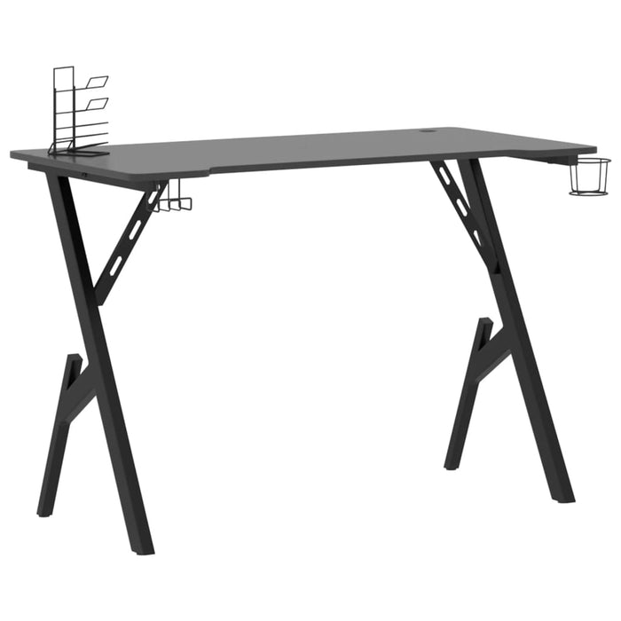 Scrivania da Gaming con Gambe a Forma di Y Nera 110x60x75cm 325406