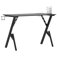 Scrivania da Gaming con Gambe a Forma di Y Nera 110x60x75cm 325406