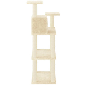 Albero per Gatti con Tiragraffi in Sisal Crema 119 cm cod mxl 21080