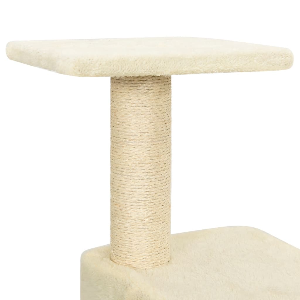 Albero per Gatti con Tiragraffi in Sisal Crema 119 cm cod mxl 21080