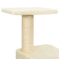 Albero per Gatti con Tiragraffi in Sisal Crema 119 cm 171427