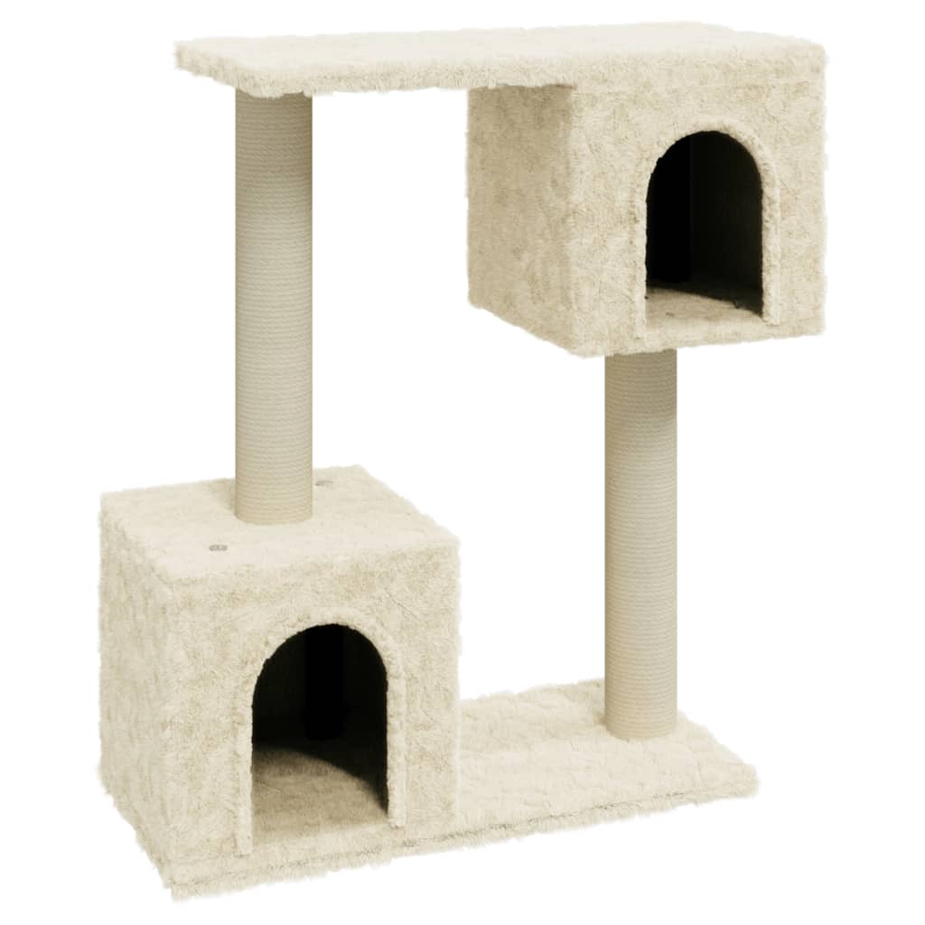 Albero per Gatti con Tiragraffi in Sisal Crema 60 cm 171430