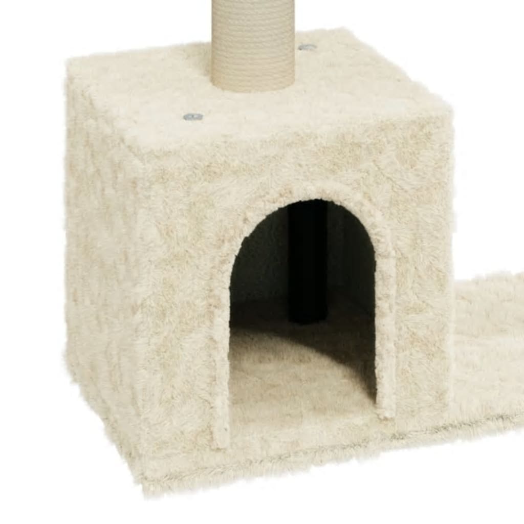 Albero per Gatti con Tiragraffi in Sisal Crema 60 cm cod mxl 13832