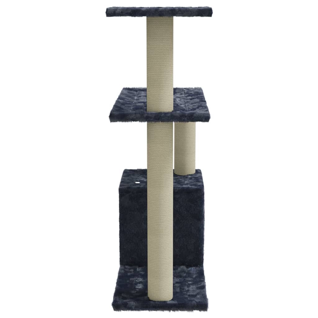 Albero per Gatti con Tiragraffi in Sisal Grigio Scuro 70 cm 171435